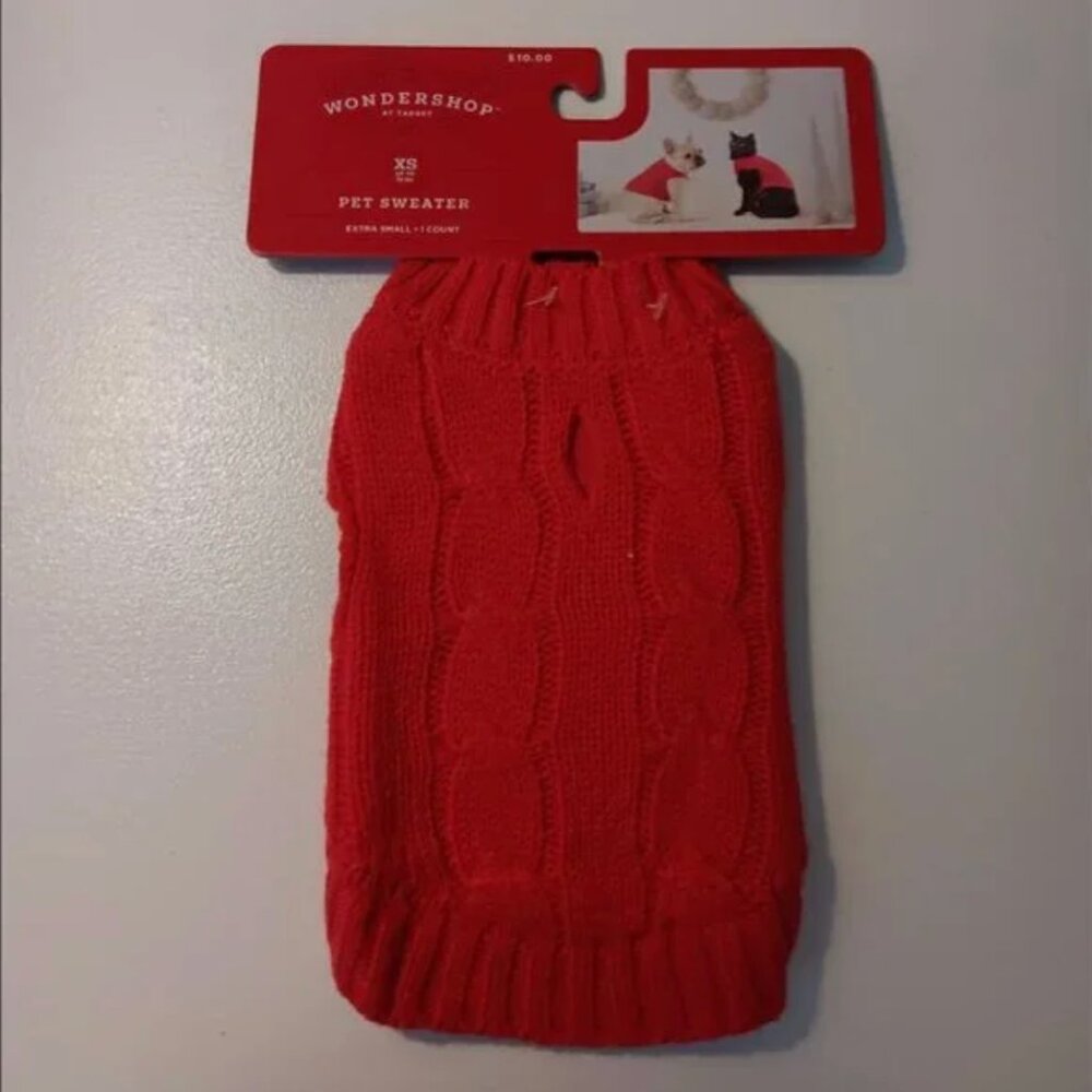 Target Wondershop Pet Sweater Red, XS, NWT